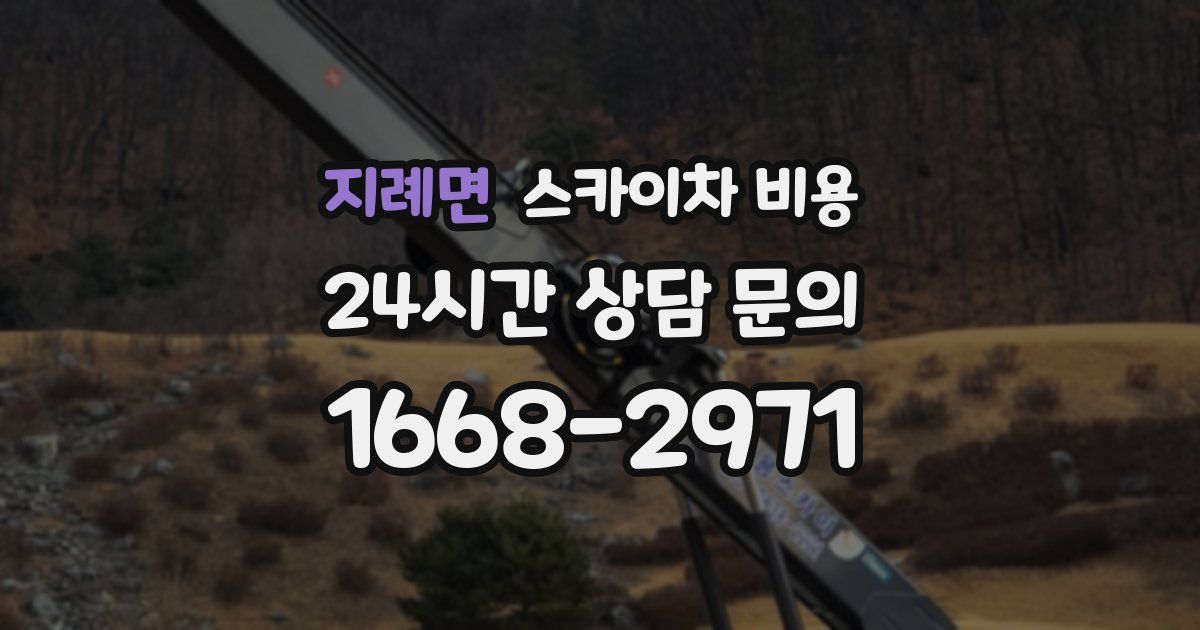 지례면 스카이차 비용