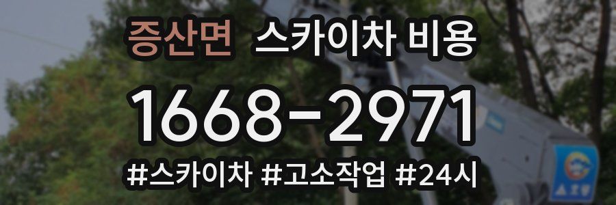 증산면 스카이차 비용