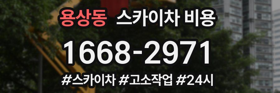 용상동 스카이차 비용