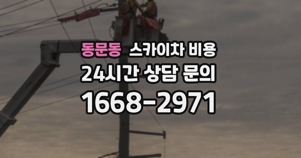 동문동 스카이차 비용