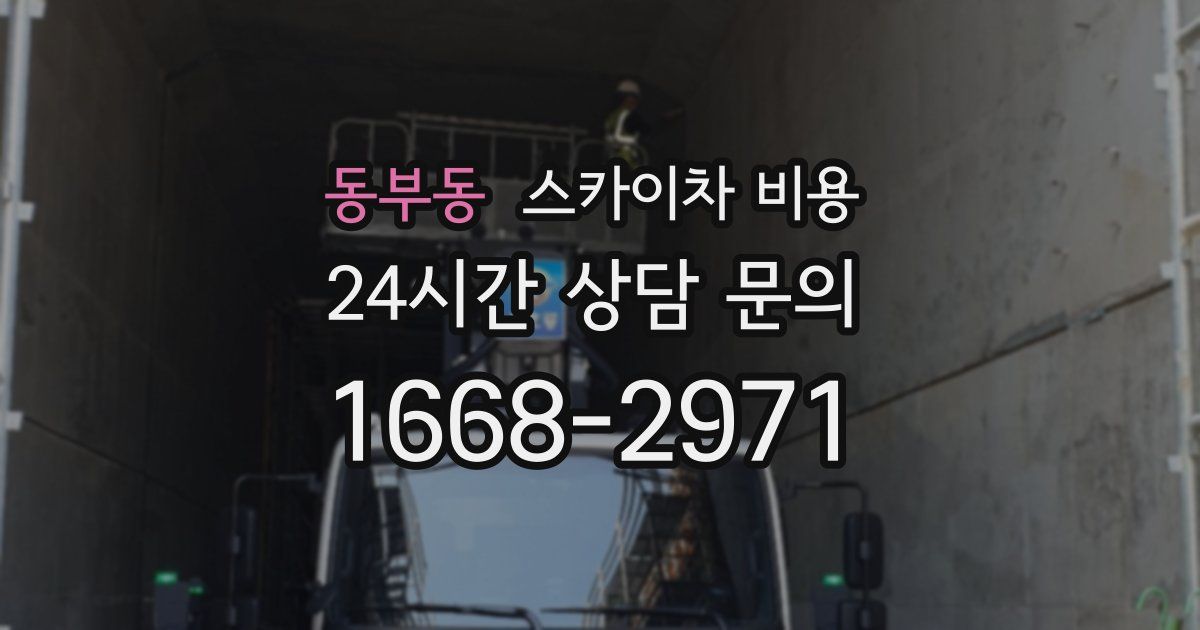 동부동 스카이차 비용