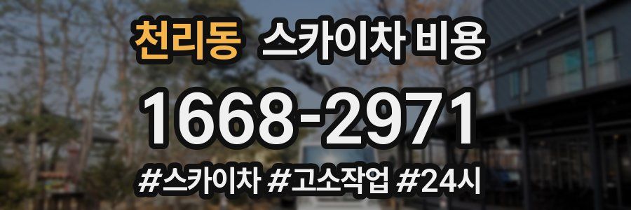 천리동 스카이차 비용