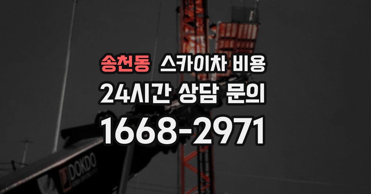 송천동 스카이차 비용