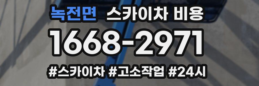 녹전면 스카이차 비용