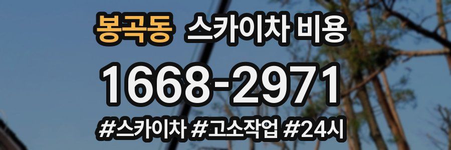 봉곡동 스카이차 비용