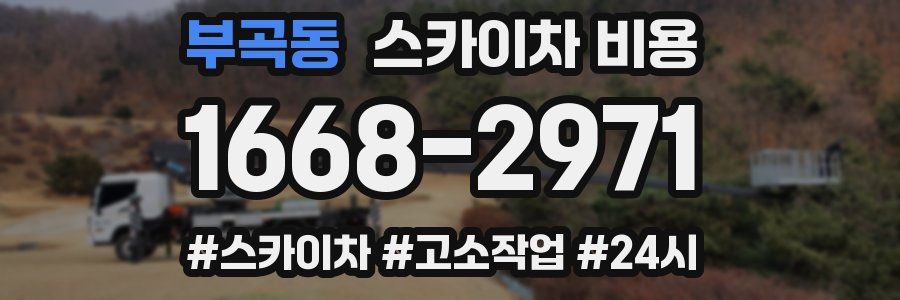 부곡동 스카이차 비용