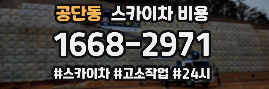 공단동 스카이차 비용