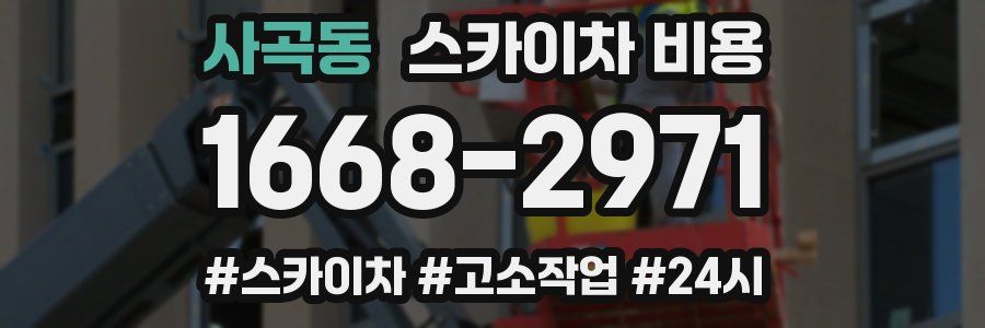 사곡동 스카이차 비용