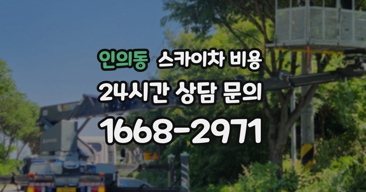 인의동 스카이차 비용