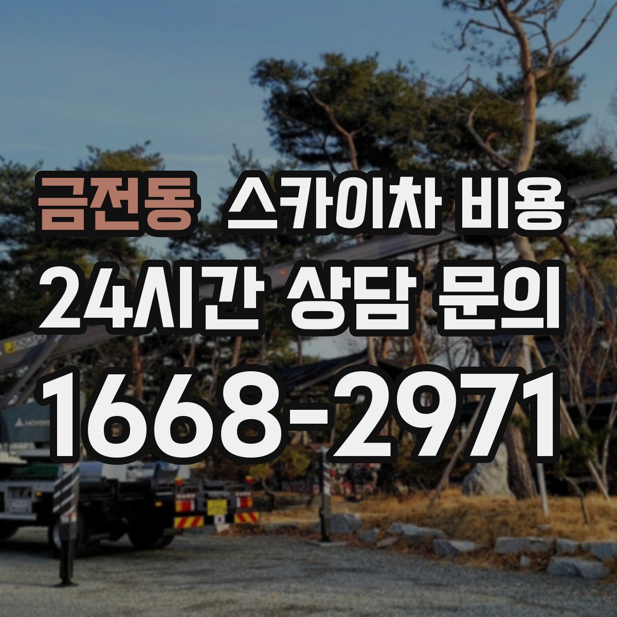 금전동 스카이차 비용