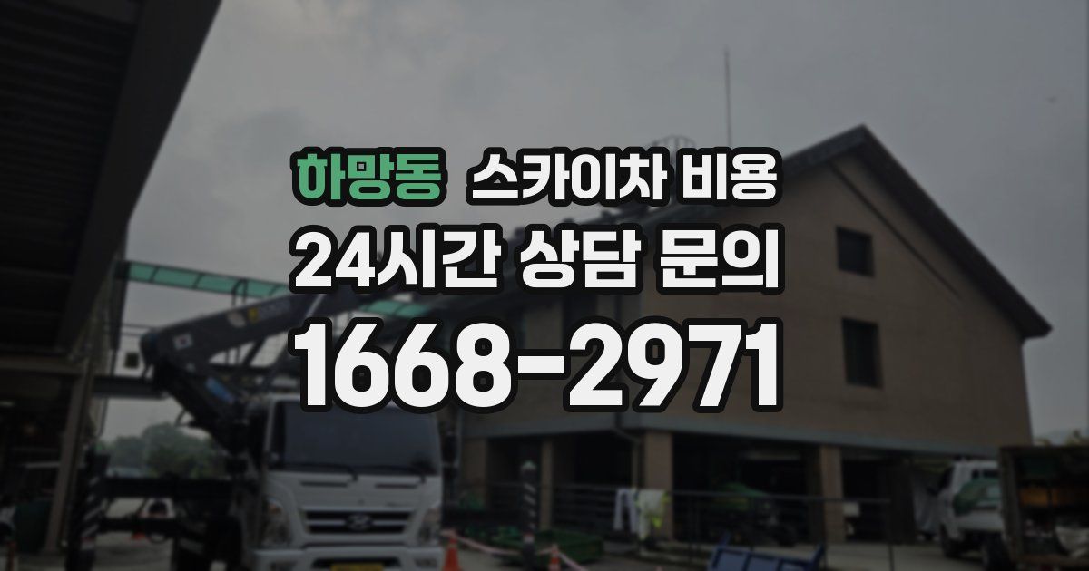 하망동 스카이차 비용