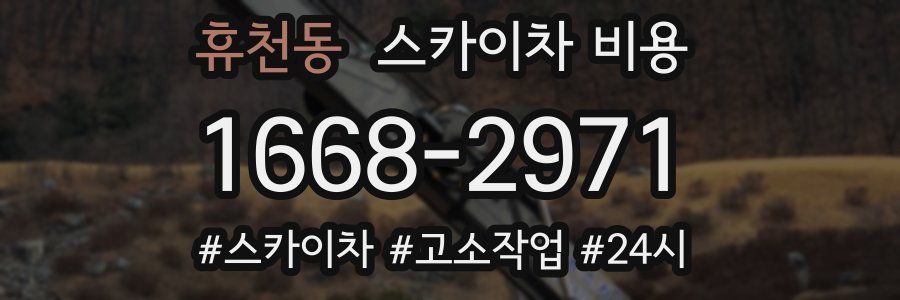 휴천동 스카이차 비용