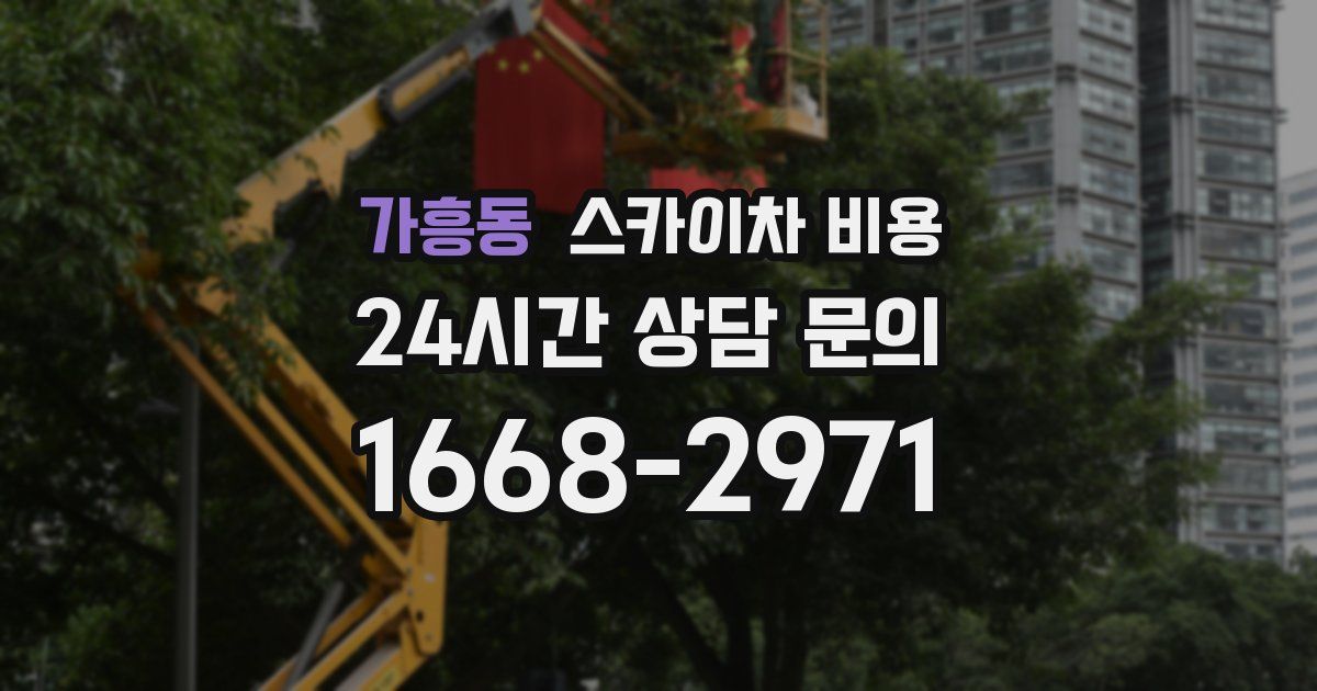 가흥동 스카이차 비용