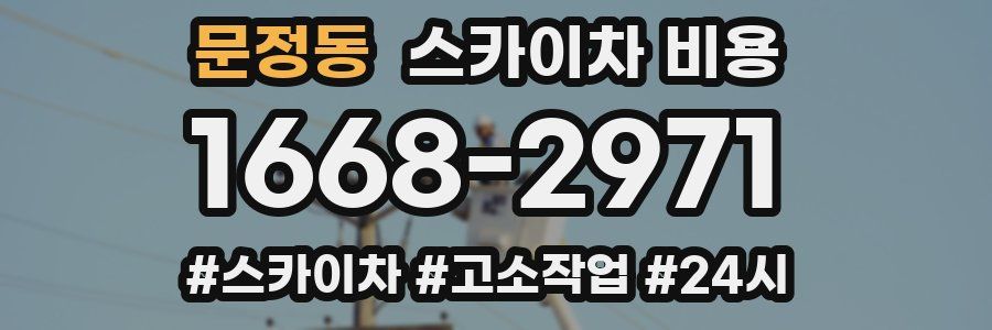 문정동 스카이차 비용