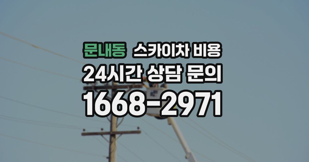 문내동 스카이차 비용