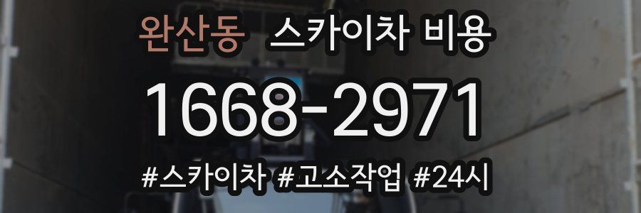 완산동 스카이차 비용