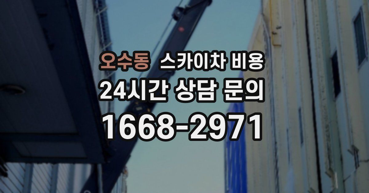 오수동 스카이차 비용