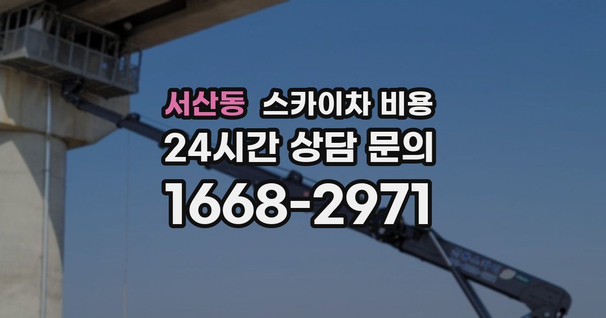 서산동 스카이차 비용