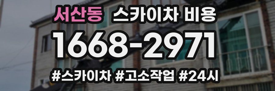 서산동 스카이차 비용