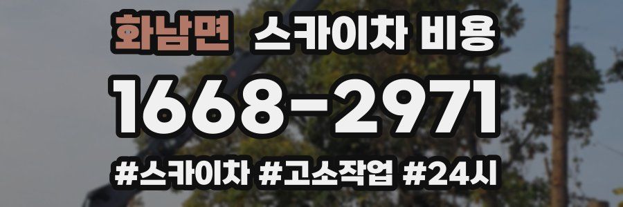 화남면 스카이차 비용