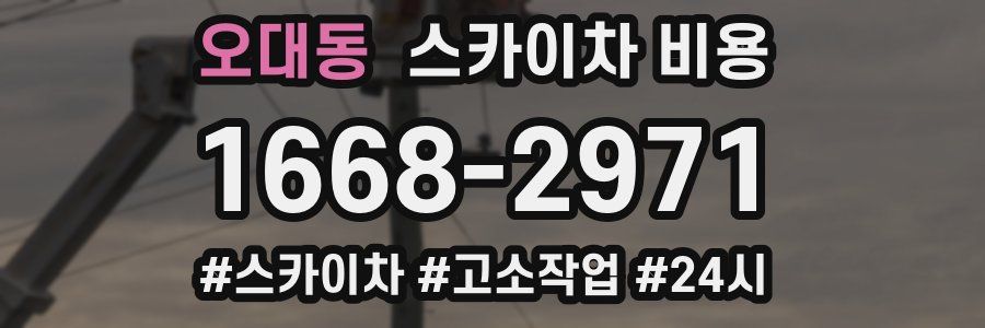 오대동 스카이차 비용