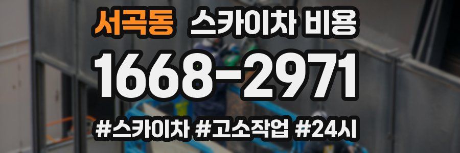 서곡동 스카이차 비용