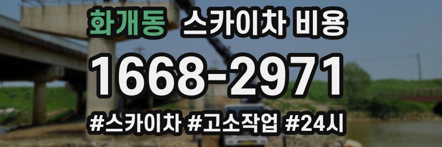 화개동 스카이차 비용