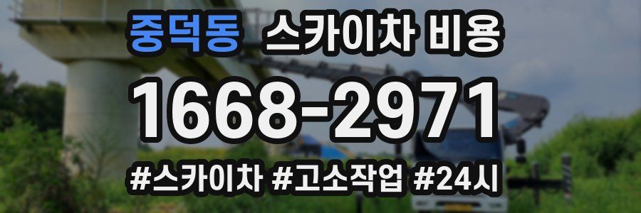 중덕동 스카이차 비용