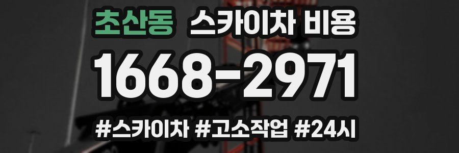 초산동 스카이차 비용