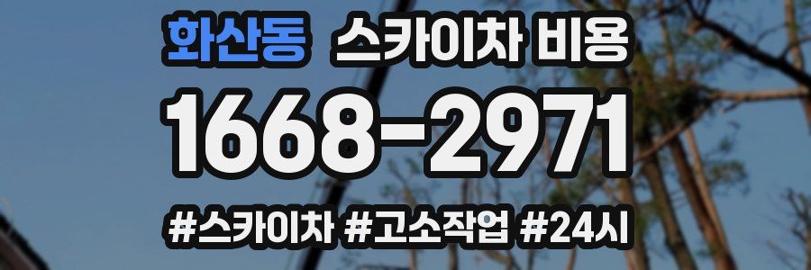 화산동 스카이차 비용