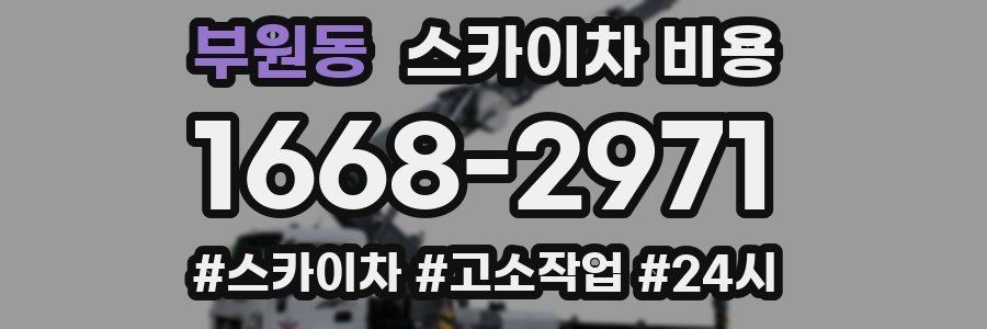 부원동 스카이차 비용