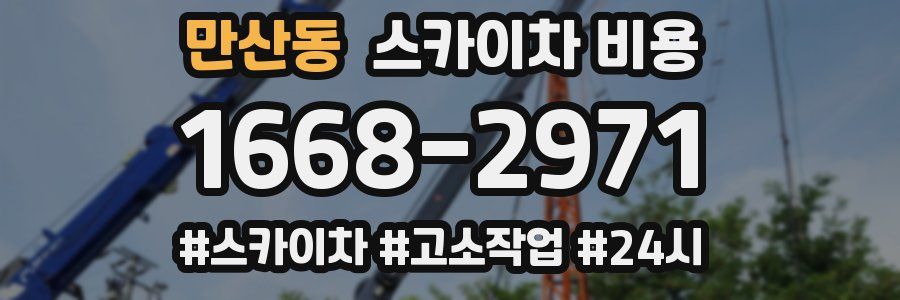 만산동 스카이차 비용