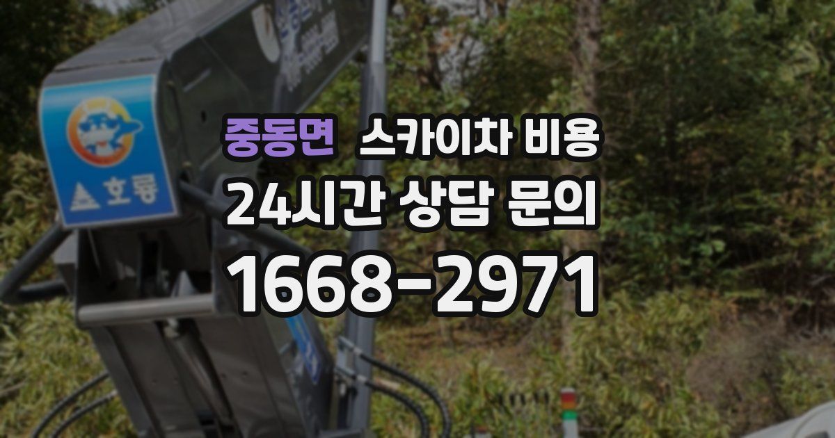 중동면 스카이차 비용