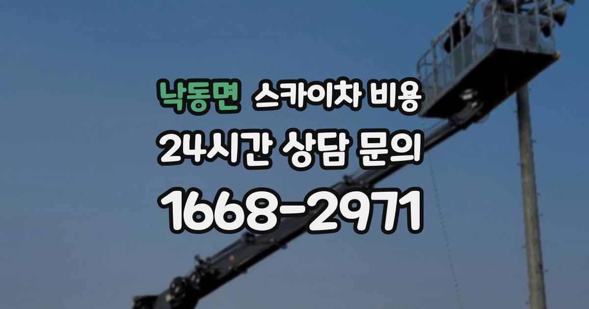 낙동면 스카이차 비용