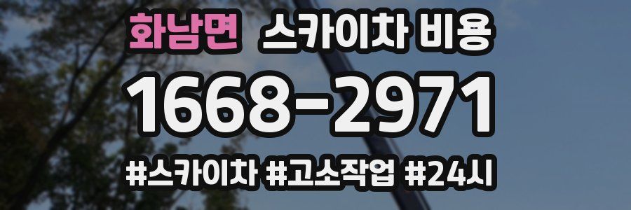 화남면 스카이차 비용