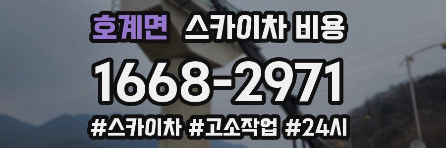 호계면 스카이차 비용