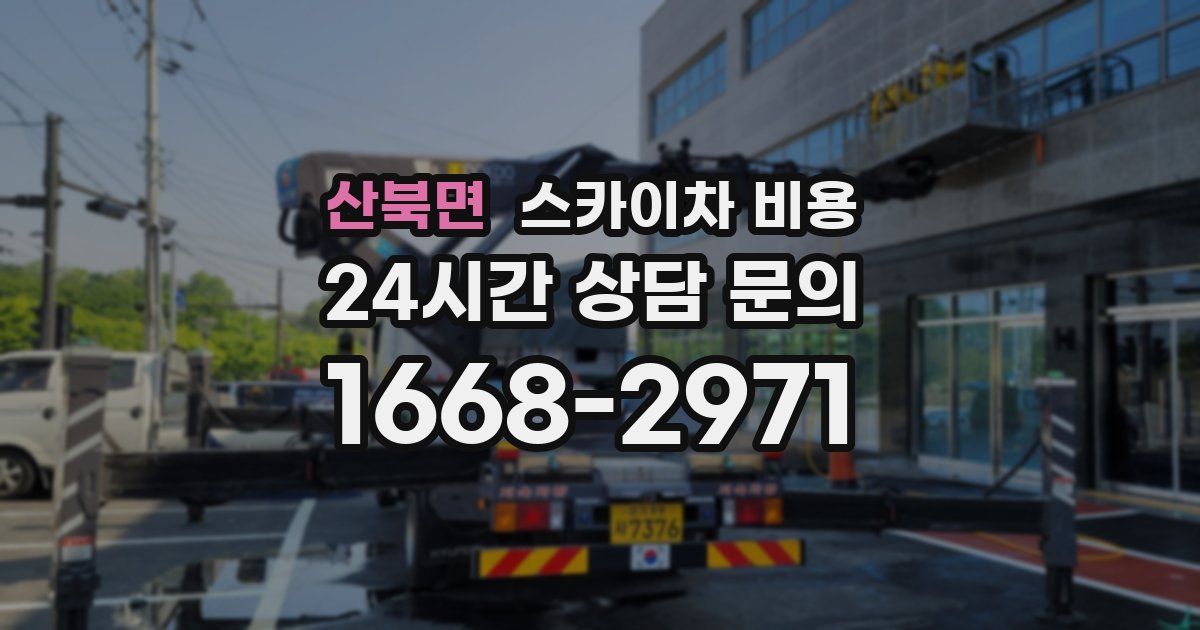산북면 스카이차 비용