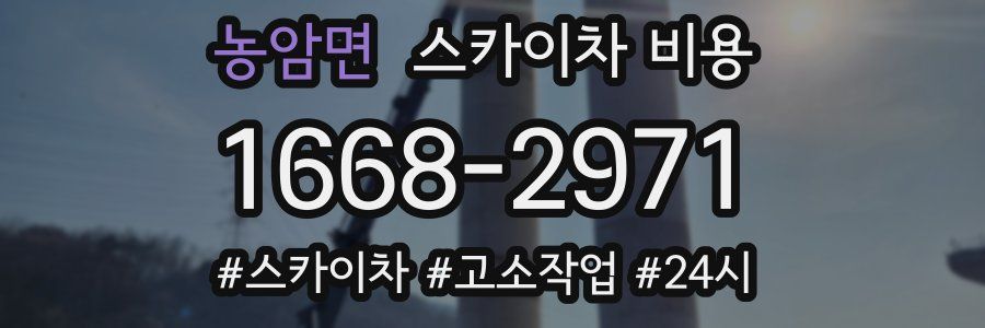 농암면 스카이차 비용