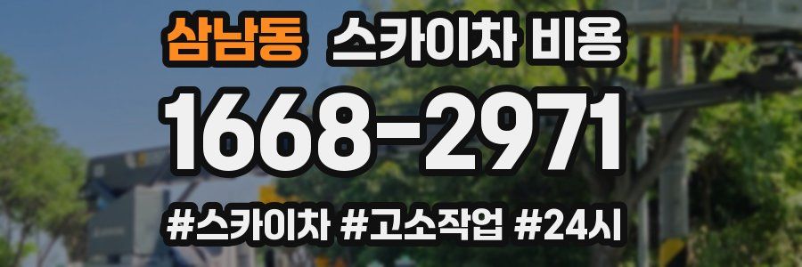 삼남동 스카이차 비용