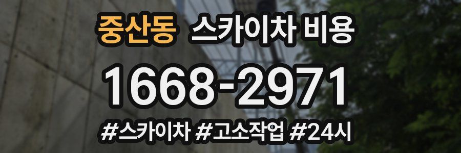 중산동 스카이차 비용