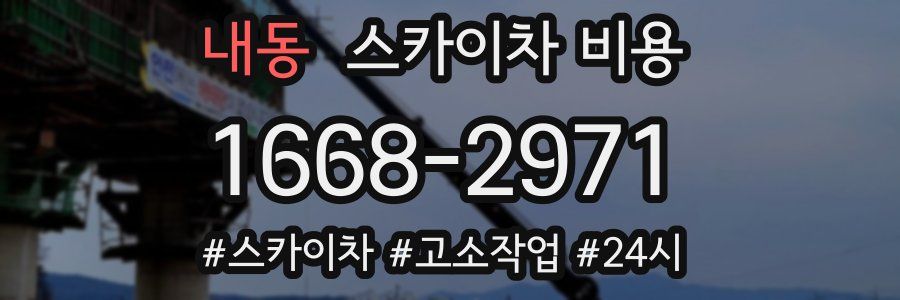 내동 스카이차 비용