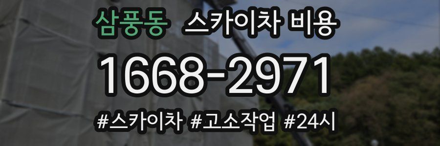 삼풍동 스카이차 비용