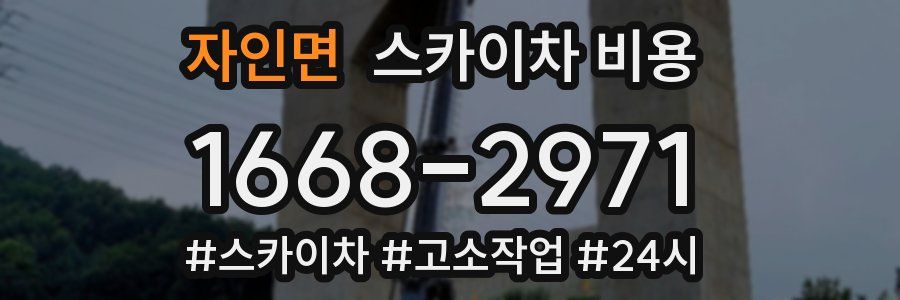 자인면 스카이차 비용