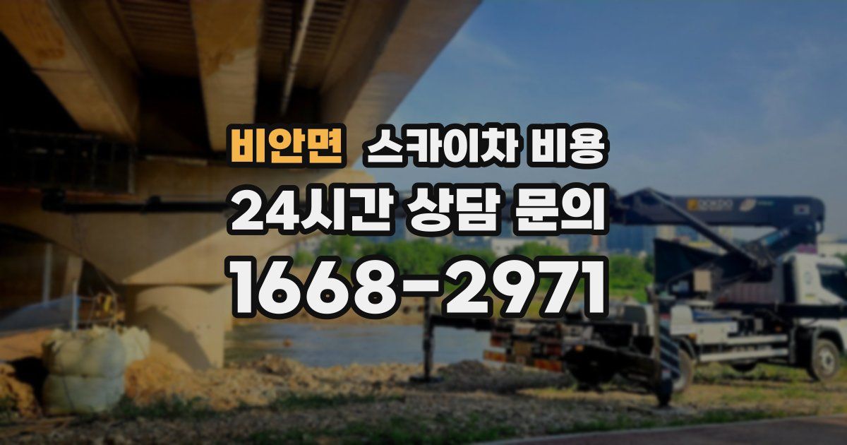 비안면 스카이차 비용