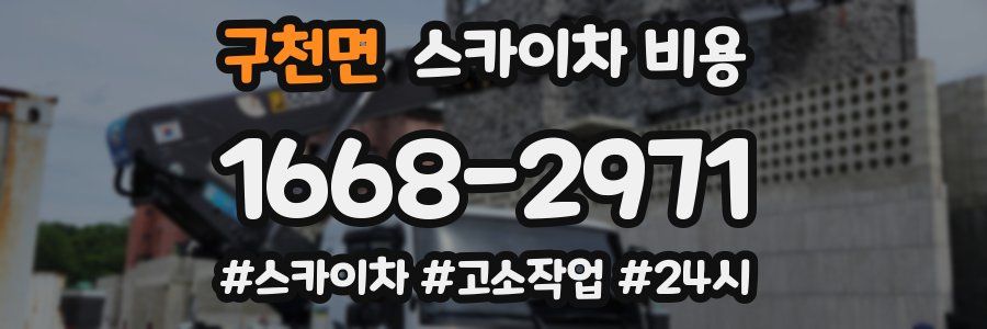 구천면 스카이차 비용