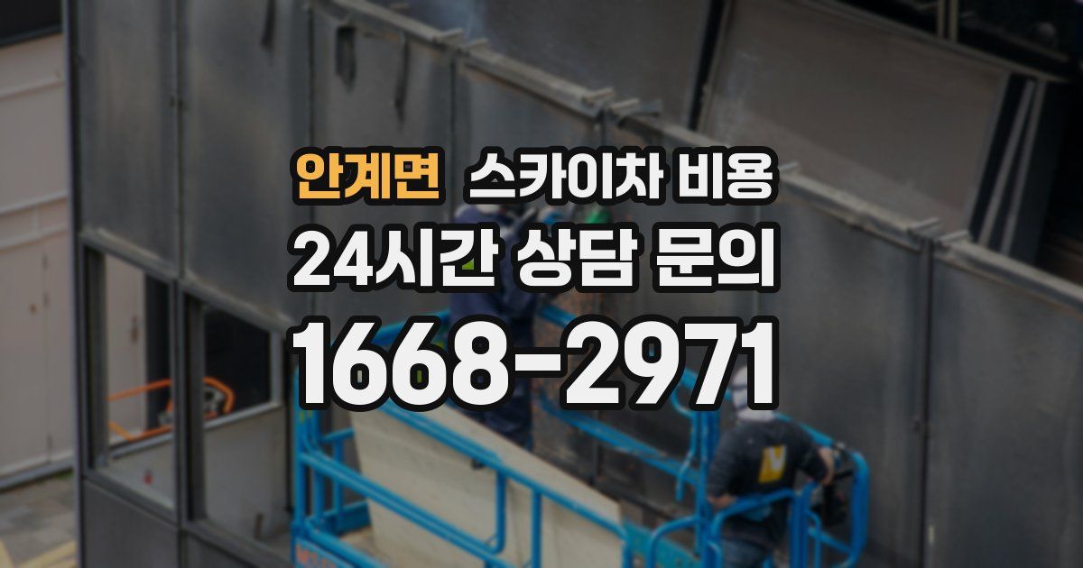 안계면 스카이차 비용