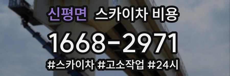 신평면 스카이차 비용