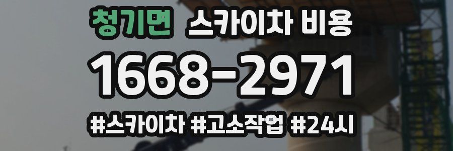 청기면 스카이차 비용