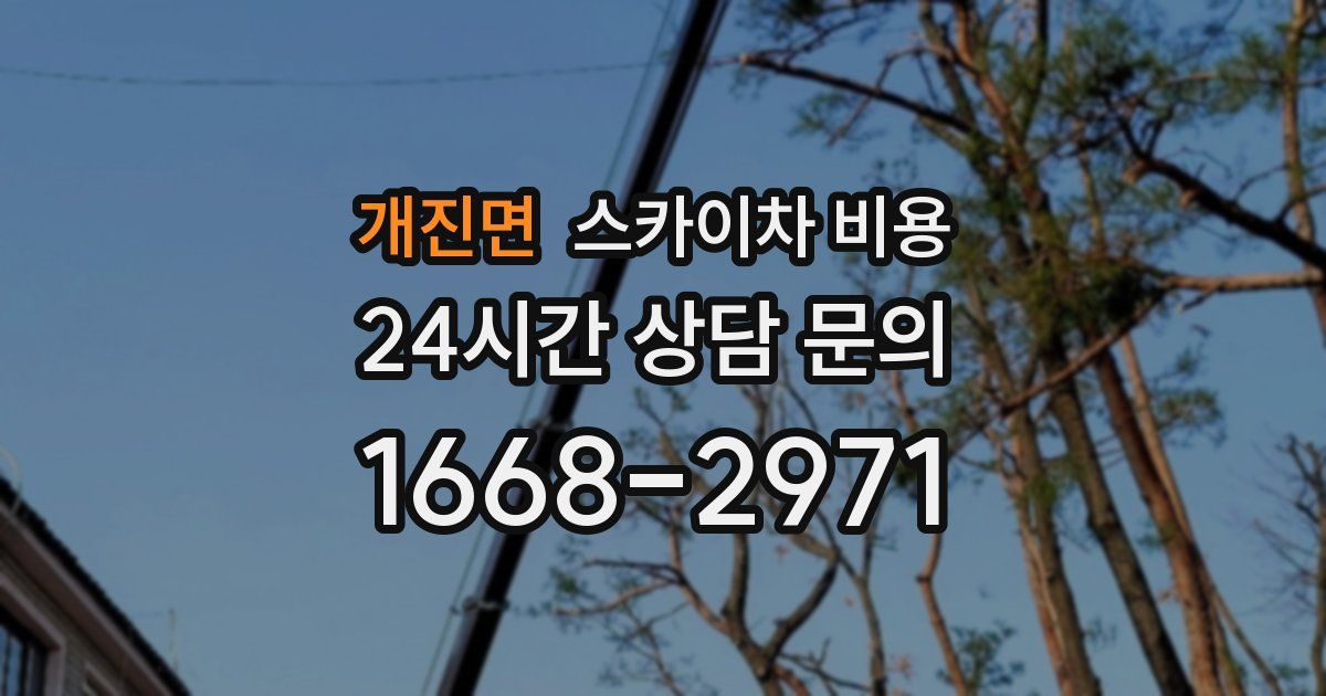 개진면 스카이차 비용