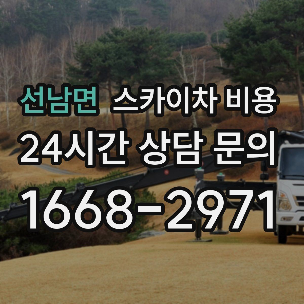 선남면 스카이차 비용 예약 호출이 필요한 현장 유형